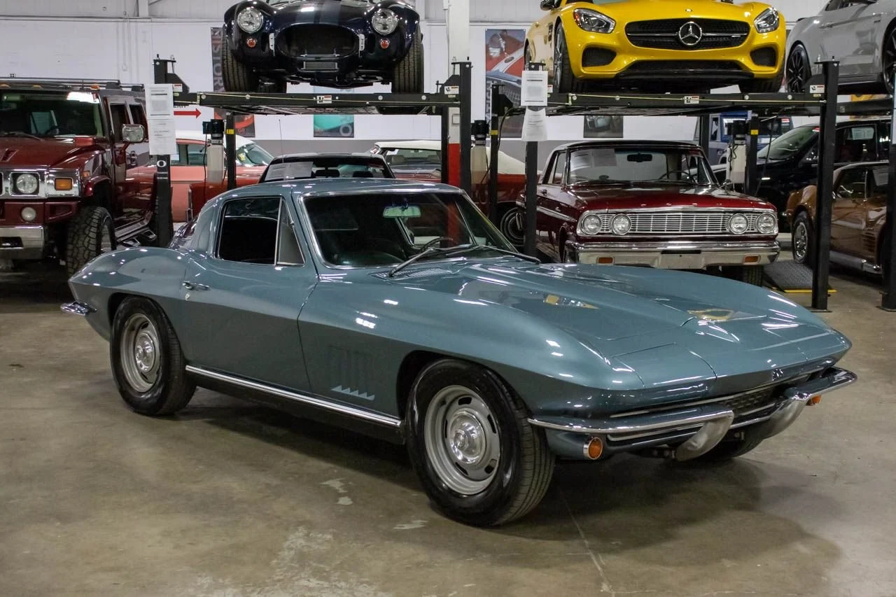 1967 Chevrolet Corvette, stock 2025, front three-quarter view