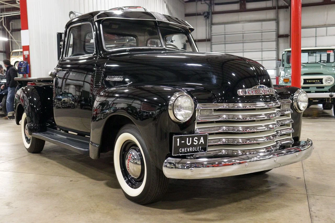 1949 Chevrolet 3100, stock 2033, front three-quarter view