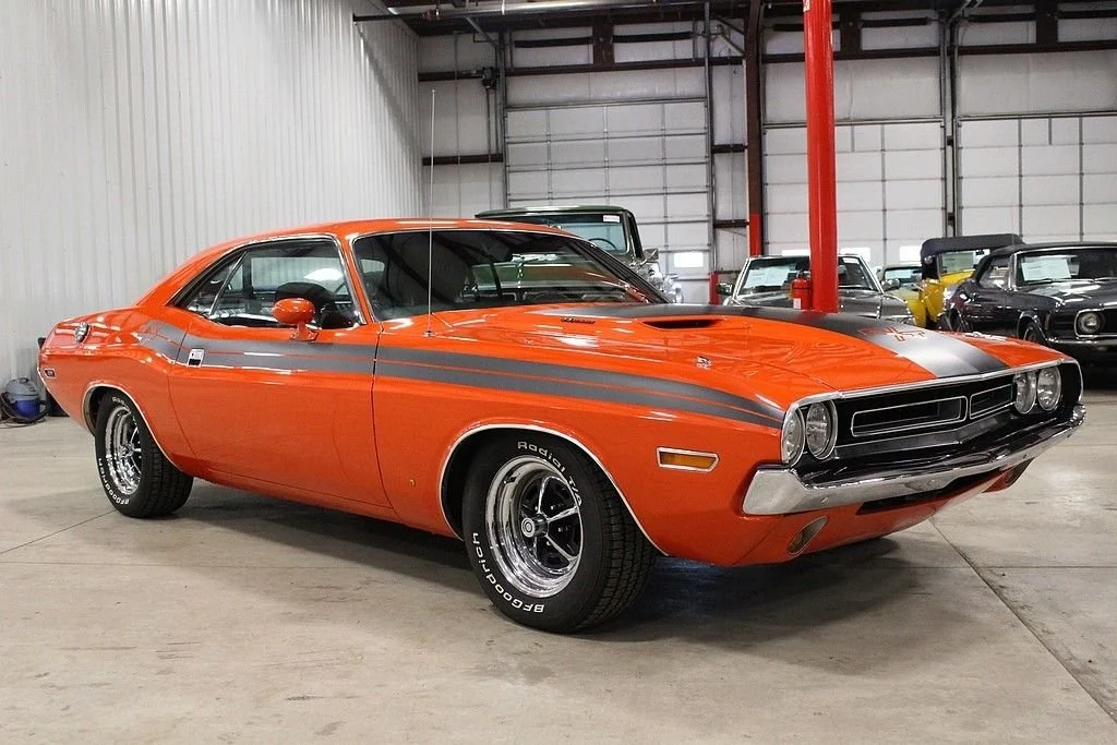 1971 Dodge Challenger, stock 2034, front three-quarter view
